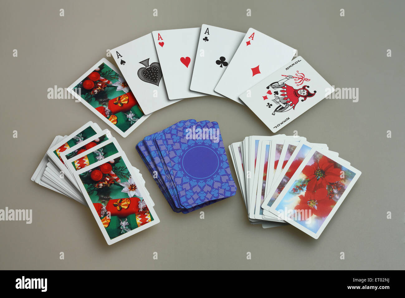 PVC Playing Cards India Asia Stock Photo