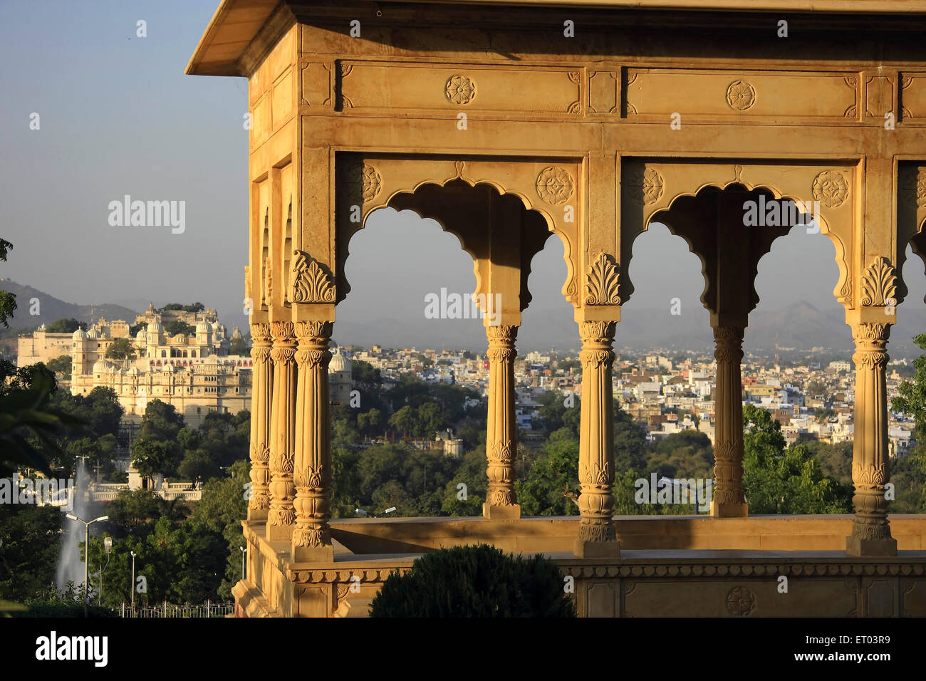 Rajasthani architecture ; Udaipur ; Rajasthan ; India Stock Photo