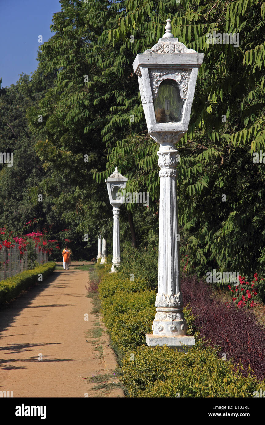 Lamp post , Gulab Bagh , Sajjan Niwas , Garden , Udaipur , Rajasthan , India , Asia Stock Photo