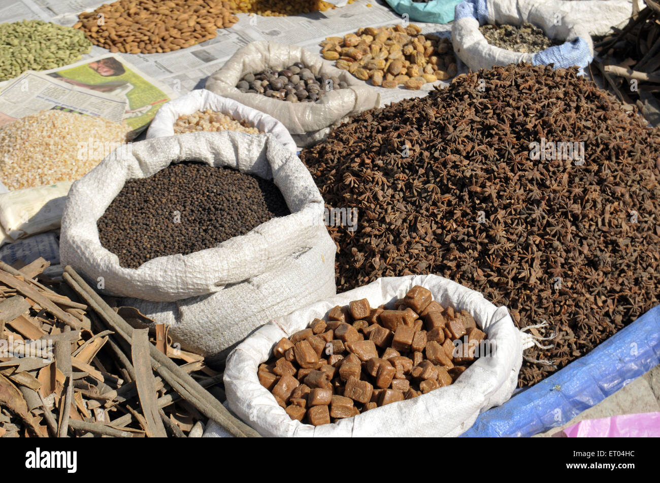 Spices and dry fruits shop near somnath gujarat India Stock Photo Alamy