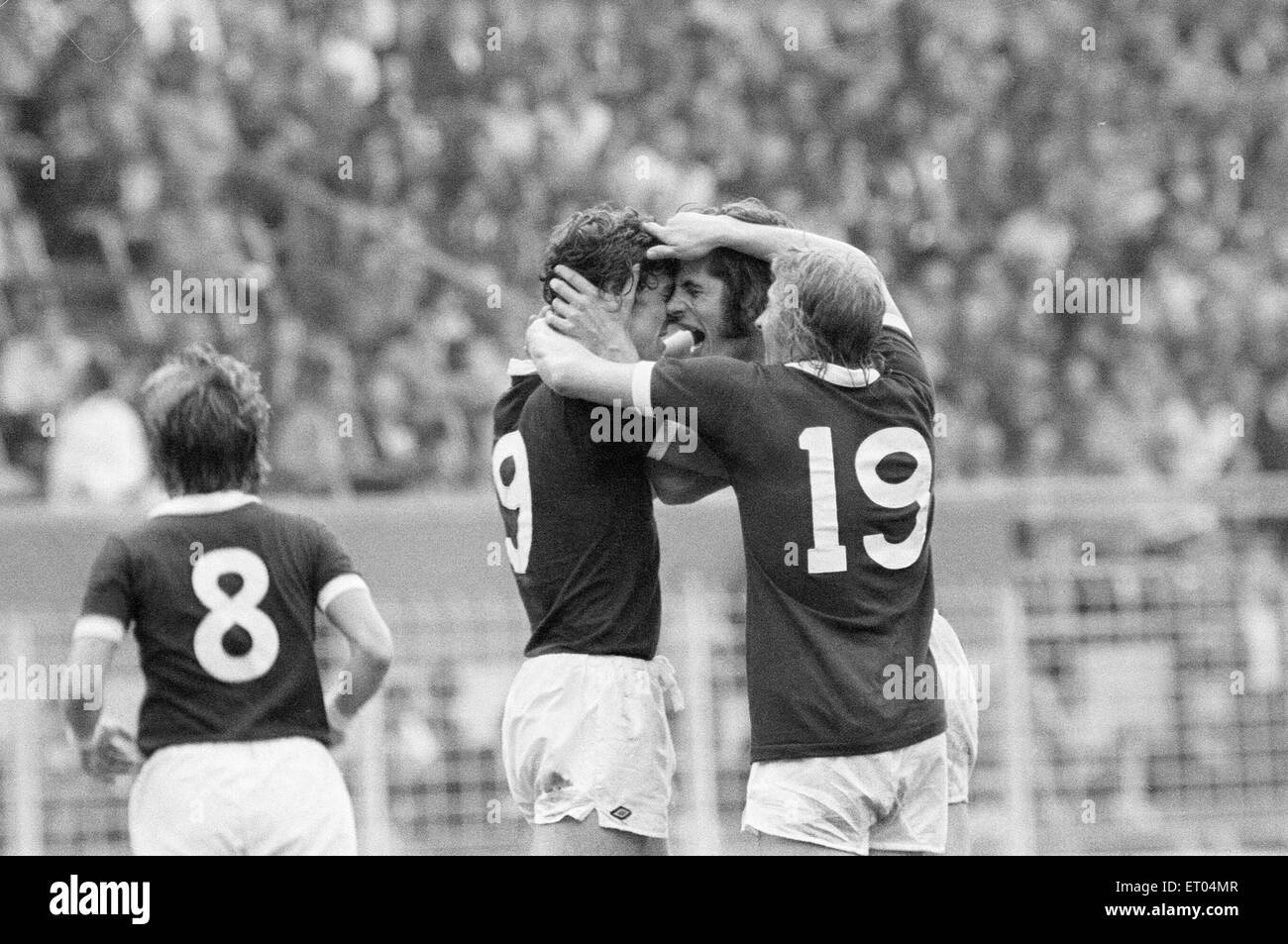 1974 World Cup First Round Group Two match at the Westfalenstadion, Dortmund, West Germany. Zaire 0 v Scotland 2. 14th June 1974. Stock Photo