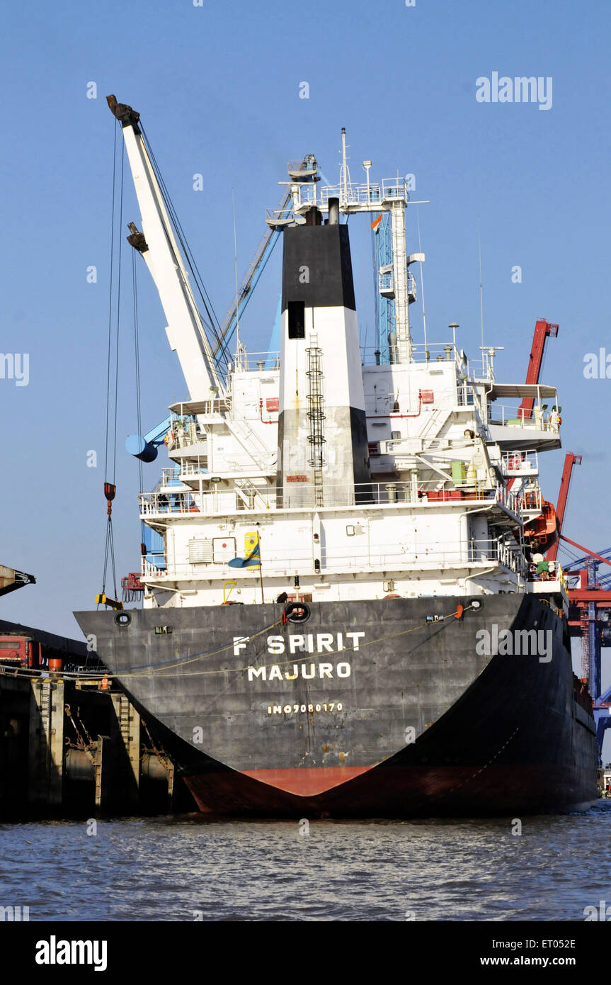 Part of Oil tanker docked in Pipavav Port at Gujarat India Stock Photo