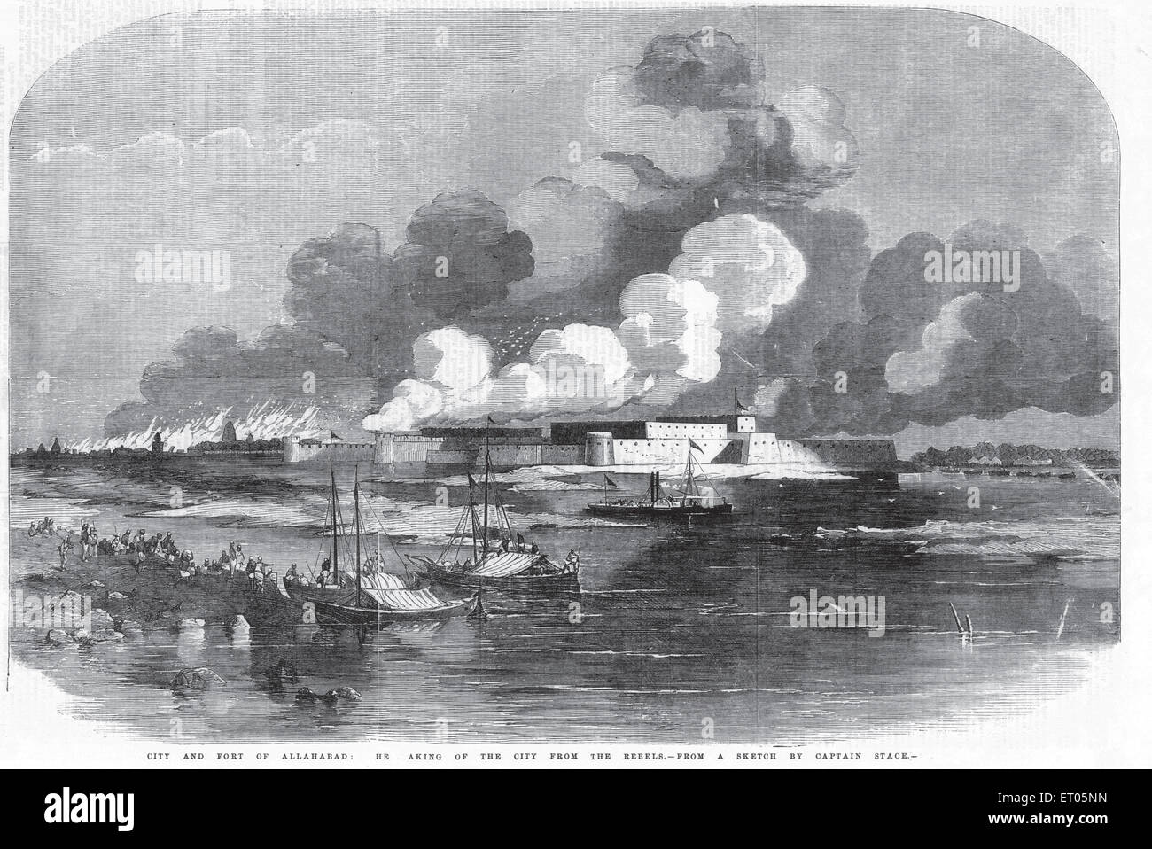 Military and mutiny ; city and fort of Allahabad ; Uttar Pradesh