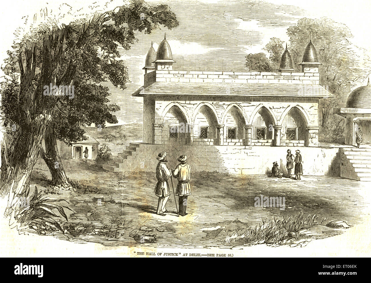 Divan i Khas , The hall of justice , Red Fort , Delhi , India , old vintage 1700s Stock Photo