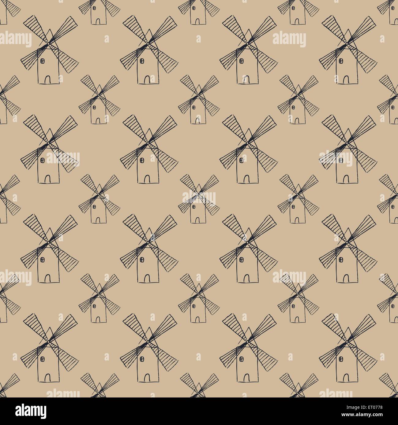 seamless pattern with mill Stock Vector Image & Art - Alamy
