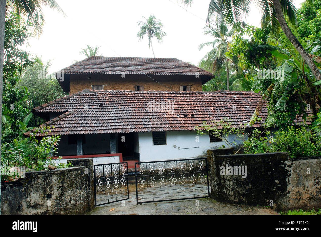 Old traditional house of Nambudiri, Namboodiri, Namboothiri, Namputiri, Malayali Brahmin, Panjal, Chelakkara, Thrissur, Kerala, India, Asia Stock Photo