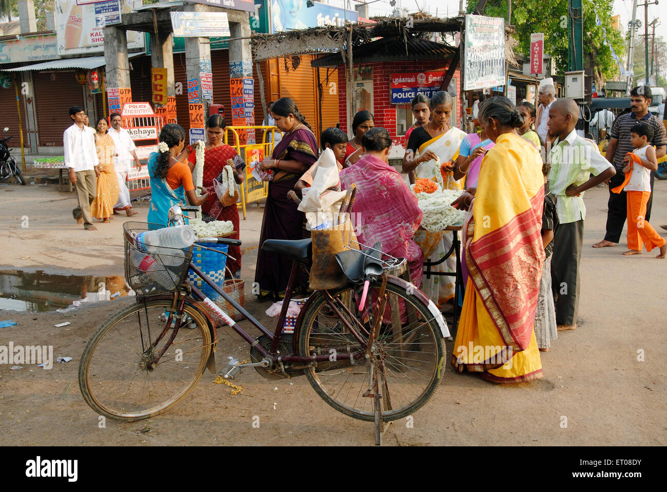 Market area ; Chidambaram ; Tamil Nadu ; India Stock Photo