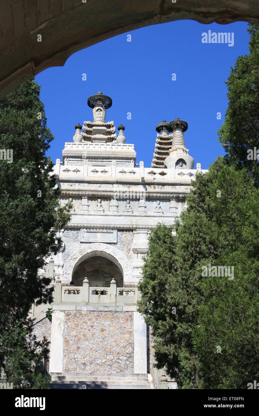 Temple "Azure Clouds" outside Beijing. China Stock Photo