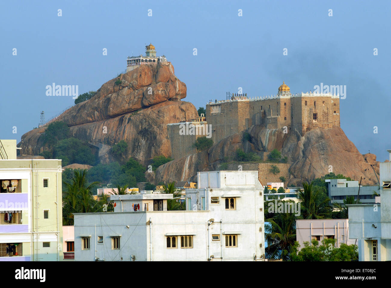 Rockfort temple complex ; Tiruchirappalli city also known as Tricht or Tiruchy ; Tamil Nadu ; India Stock Photo