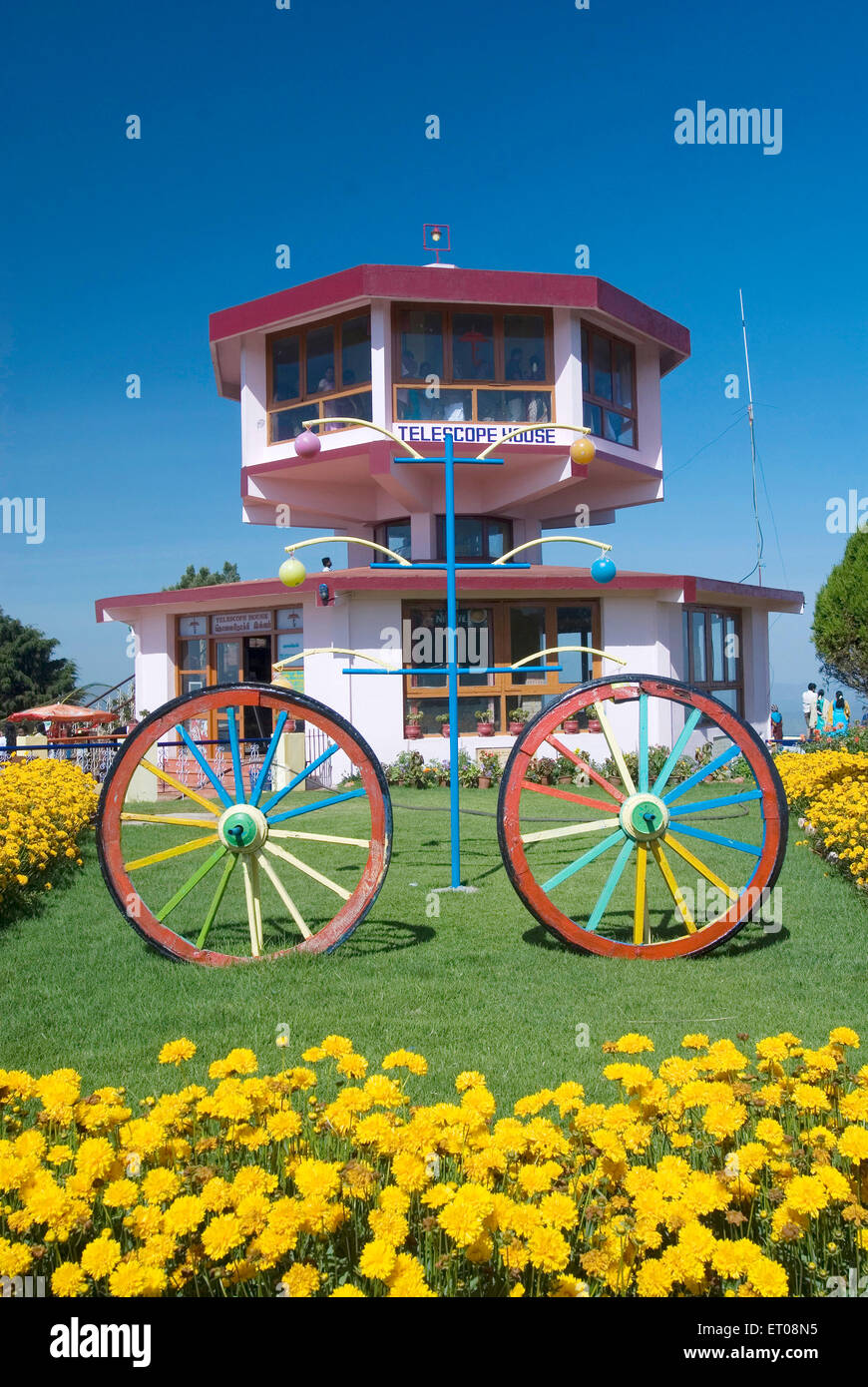 Telescope house in garden on Doddabetta is the highest mountain in the