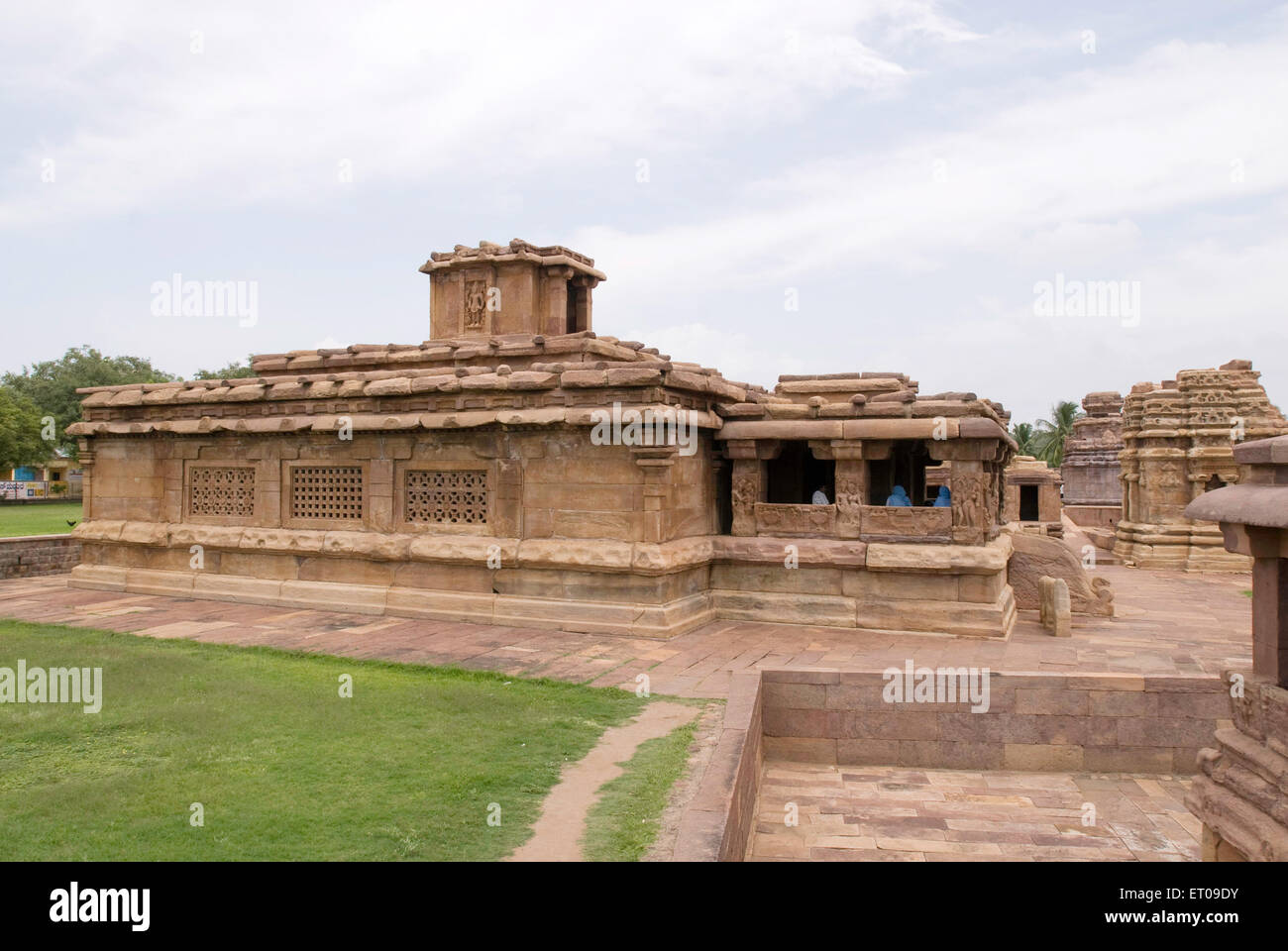 A view of the Ladkhan temple built in 7th century ; Aihole ; Karnataka ; India Stock Photo