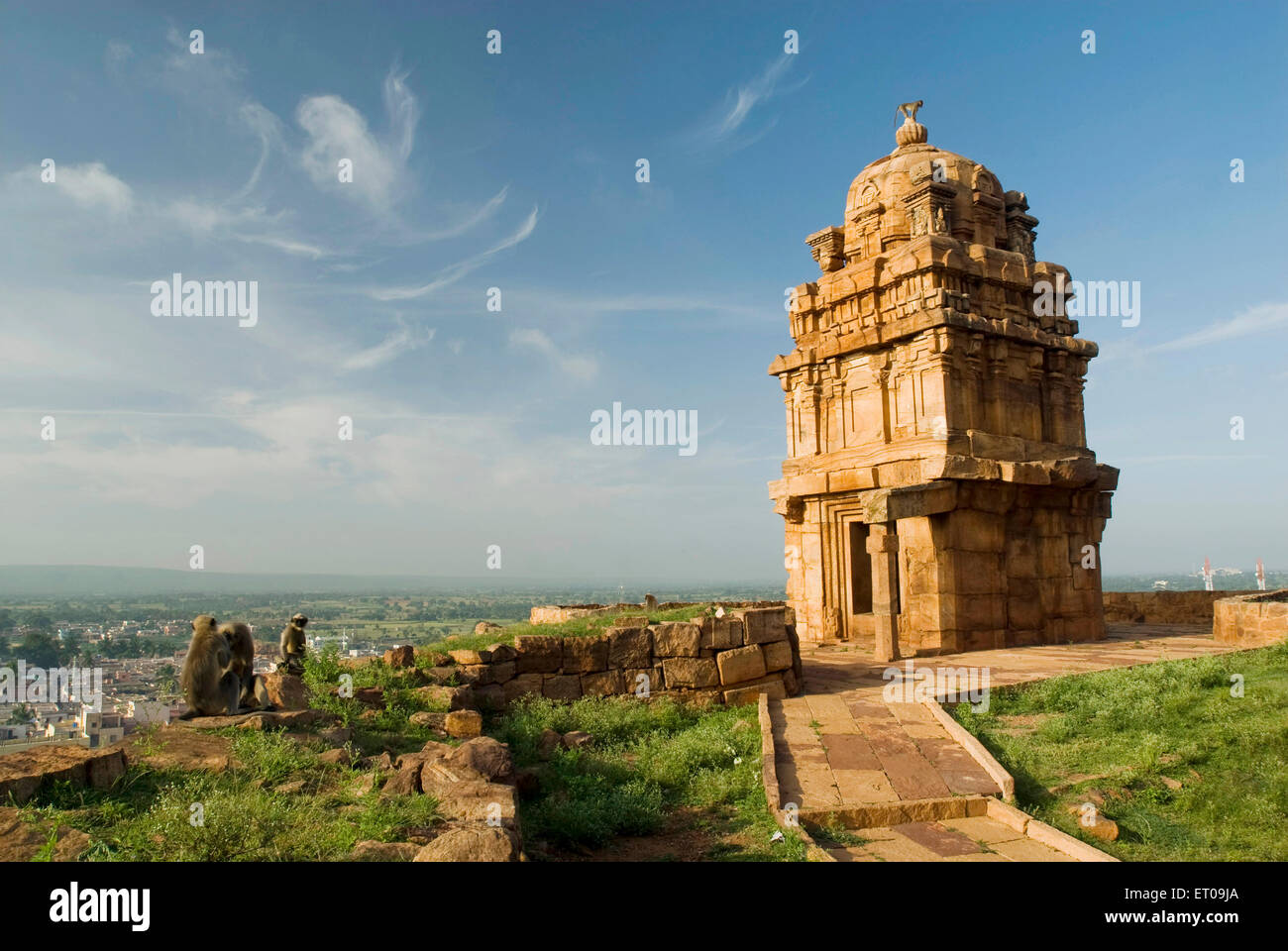 The lower Shivalaya temple 7th century in north fort in Badami ; Karnataka ; India Stock Photo