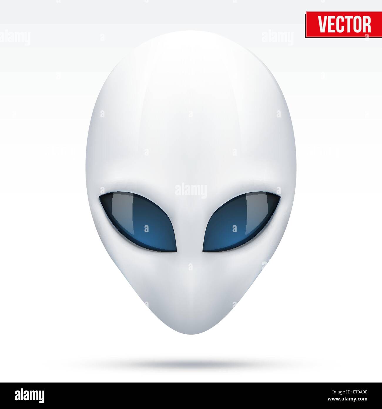 Alien head creature from another world. Vector. Stock Vector