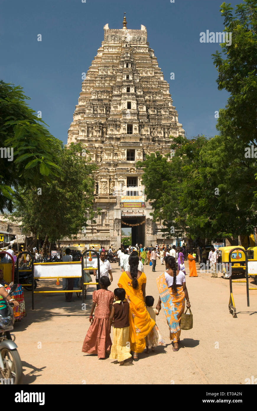 Virupaksha temple in Hampi ; Karnataka ; India Stock Photo