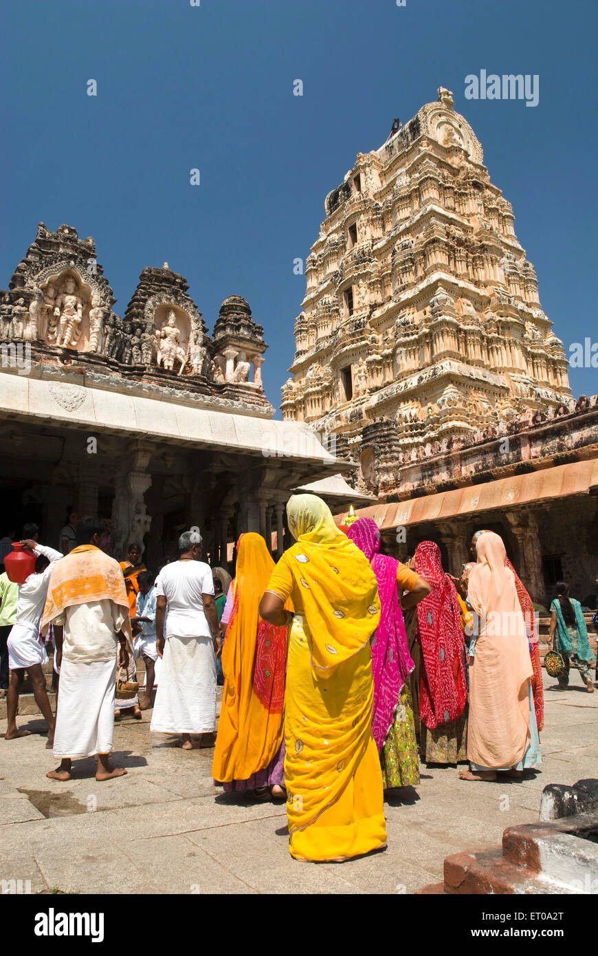 Virupaksha temple in Hampi ; Karnataka ; India Stock Photo