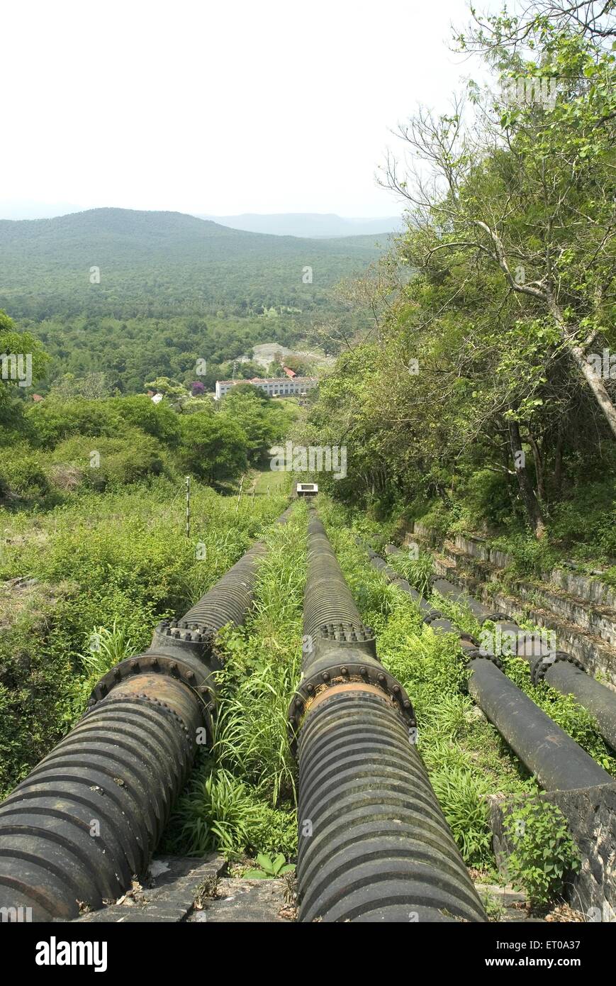 Penstock pipes conveying water of Pykara River from Singara