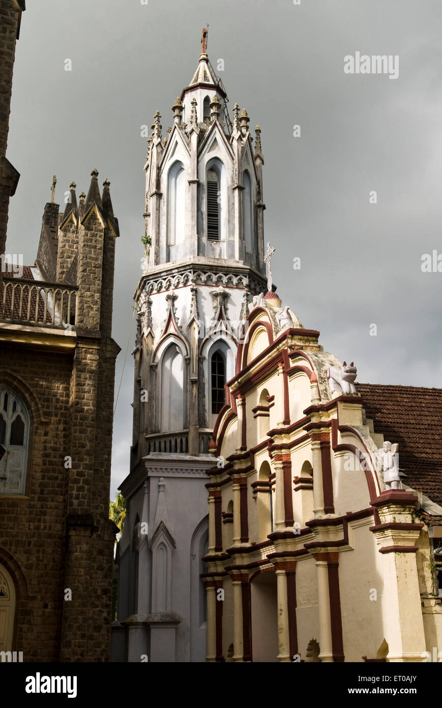 St. Andrew's Forane church 1579 A.D. of Arthunkal is important pilgrim centre of Roman Catholic Christians Kerala Stock Photo