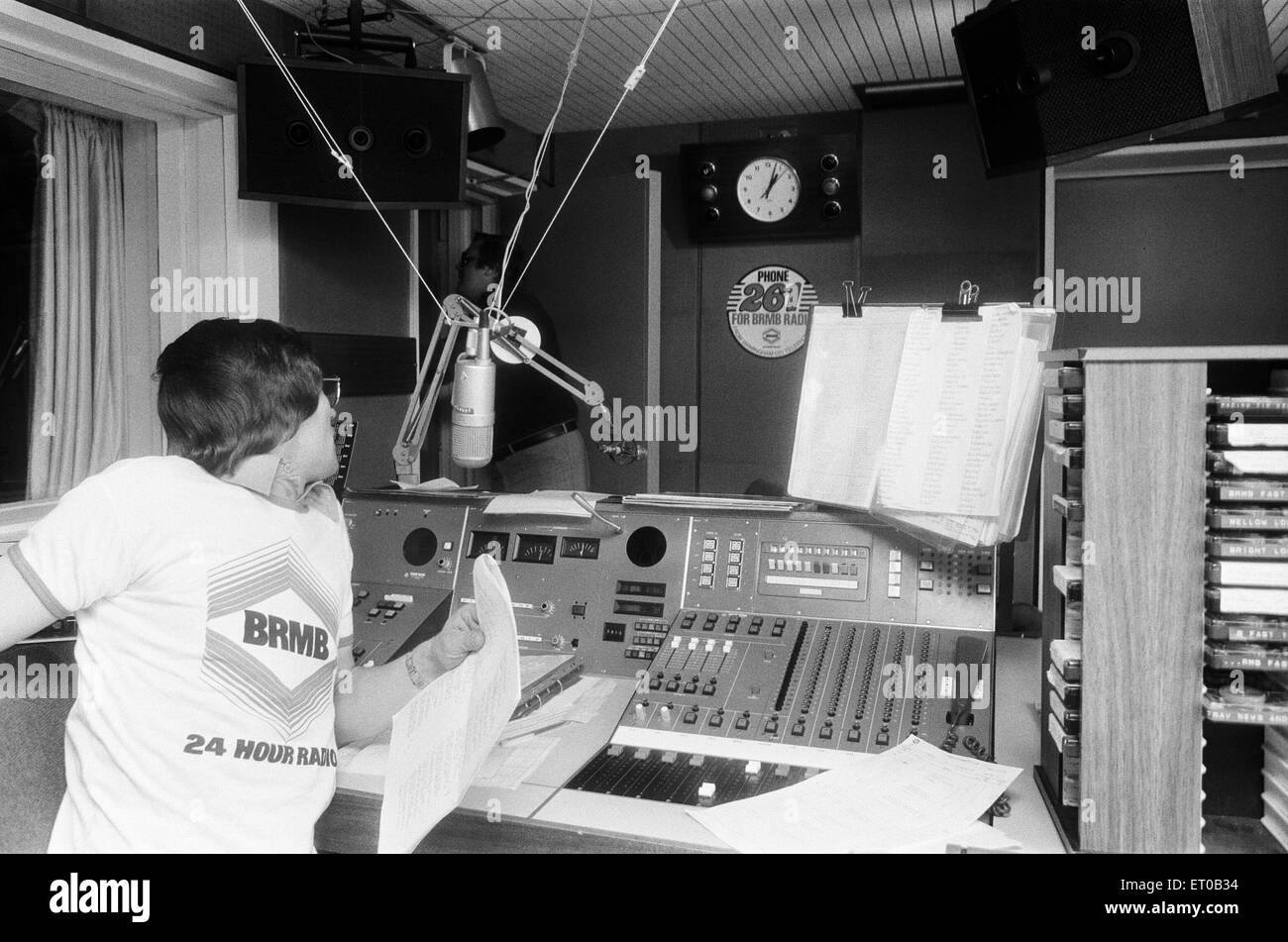 Bob Hopton, BRMB Radio, Programme Controller, 17th April 1980. Stock Photo