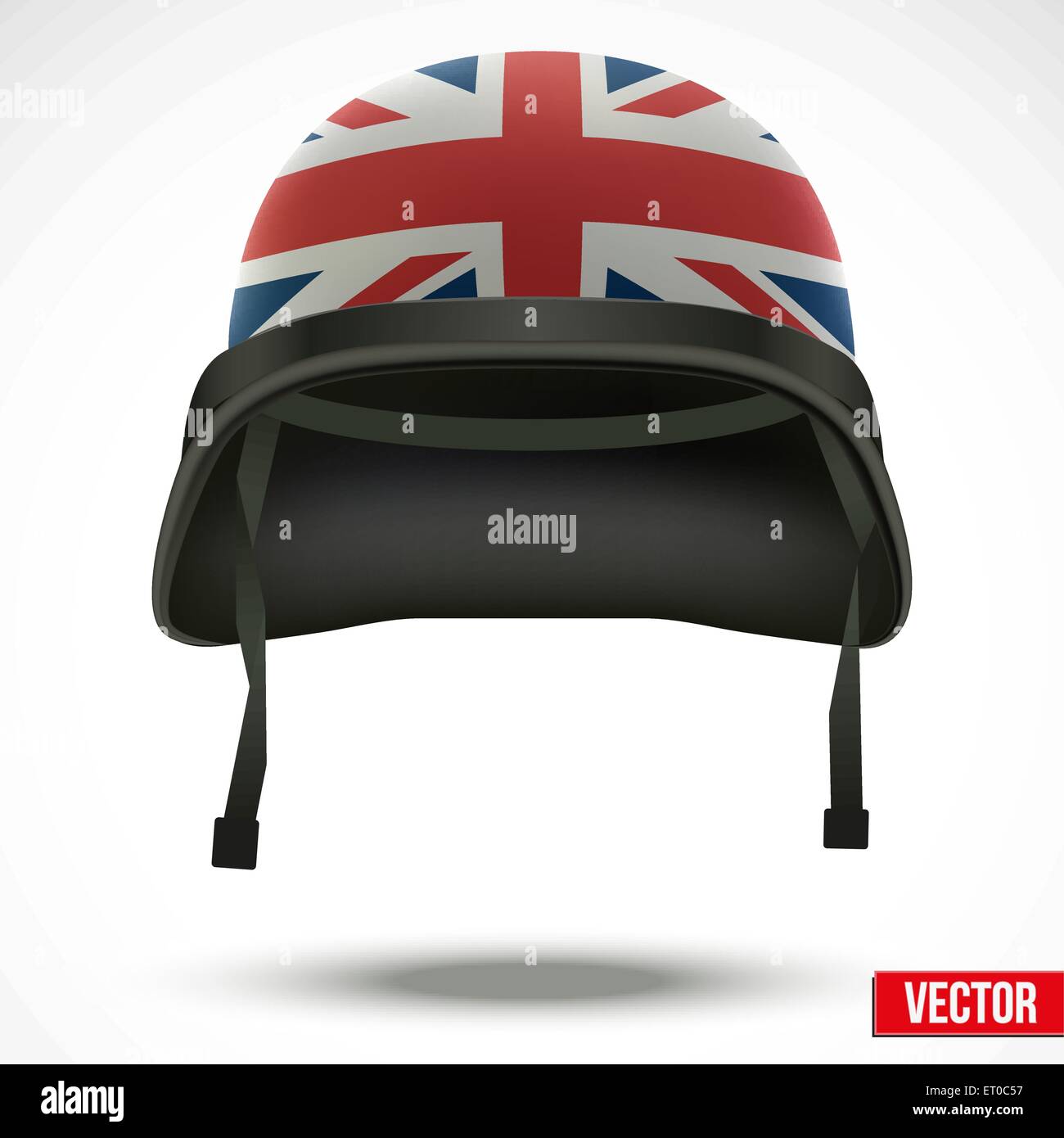 Military British flag helmet vector Stock Vector
