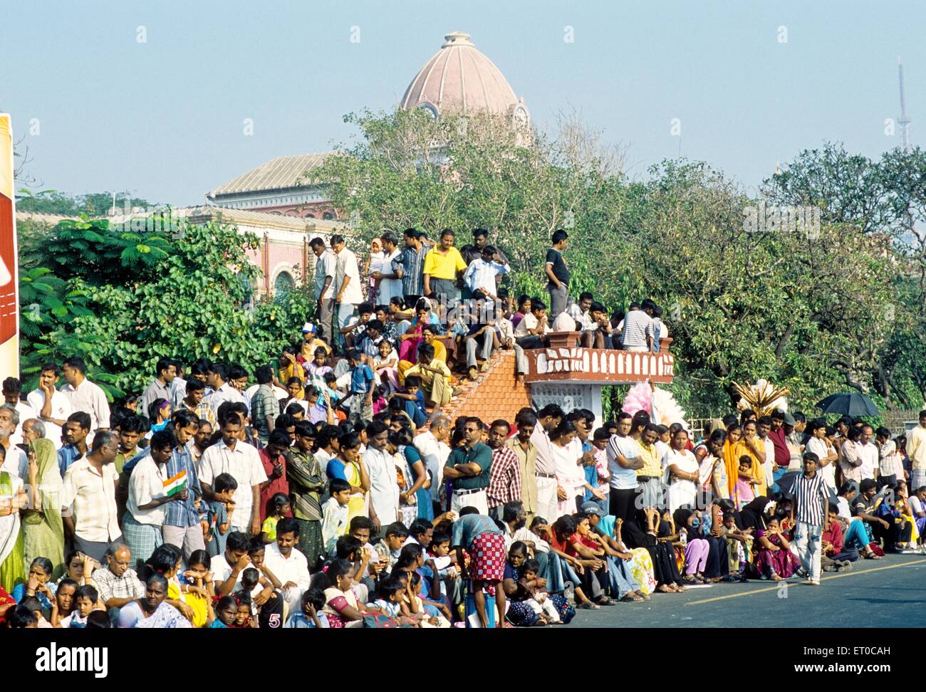 Crowd, Presidency College, Beach Road, Madras, Chennai, Tamil Nadu, India, Asia Stock Photo