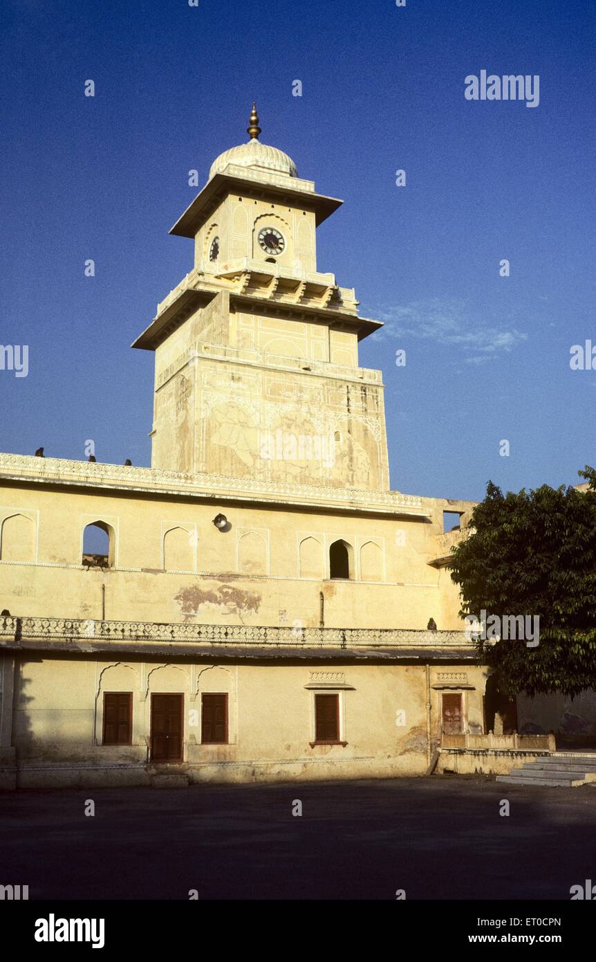 Clock tower in City Palace in Jaipur ; Rajasthan ; India ; Asia Stock Photo
