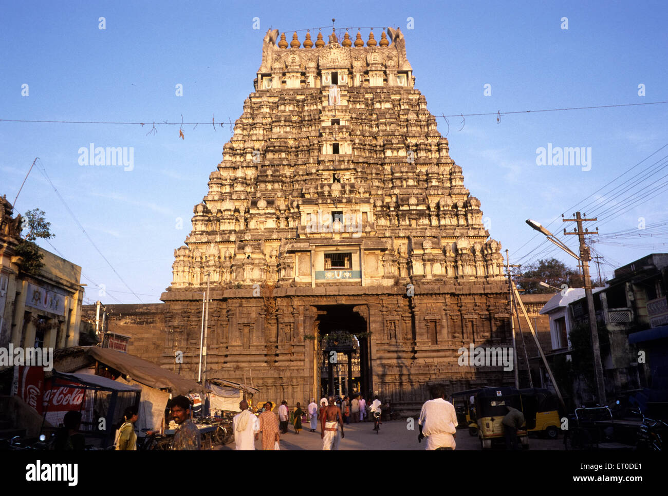 Gopuram of varadarajaswamy temple ; Kanchipuram ; Tamil Nadu ; India Stock Photo