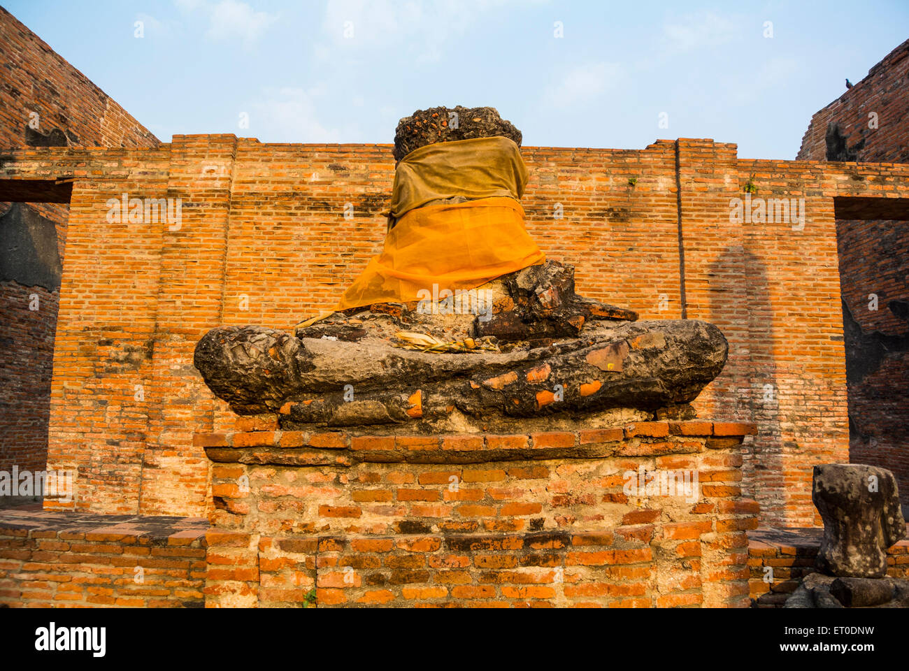 Headless buddha statue at Wat Ratchaburana Ayutthaya Thailandruins Stock Photo Alamy