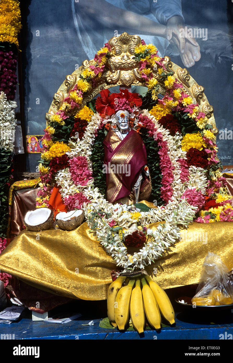 God Saibaba in masi magma festival at vaithi ; Pondicherry ; Tamil ...