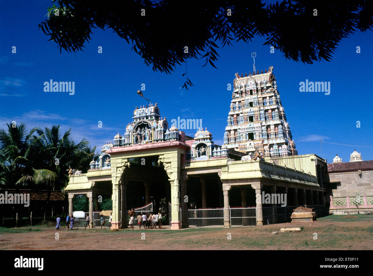 Mathur temple 1 of the 9 Clan temple of chettinad Tamil Nadu INDIA Stock Photo