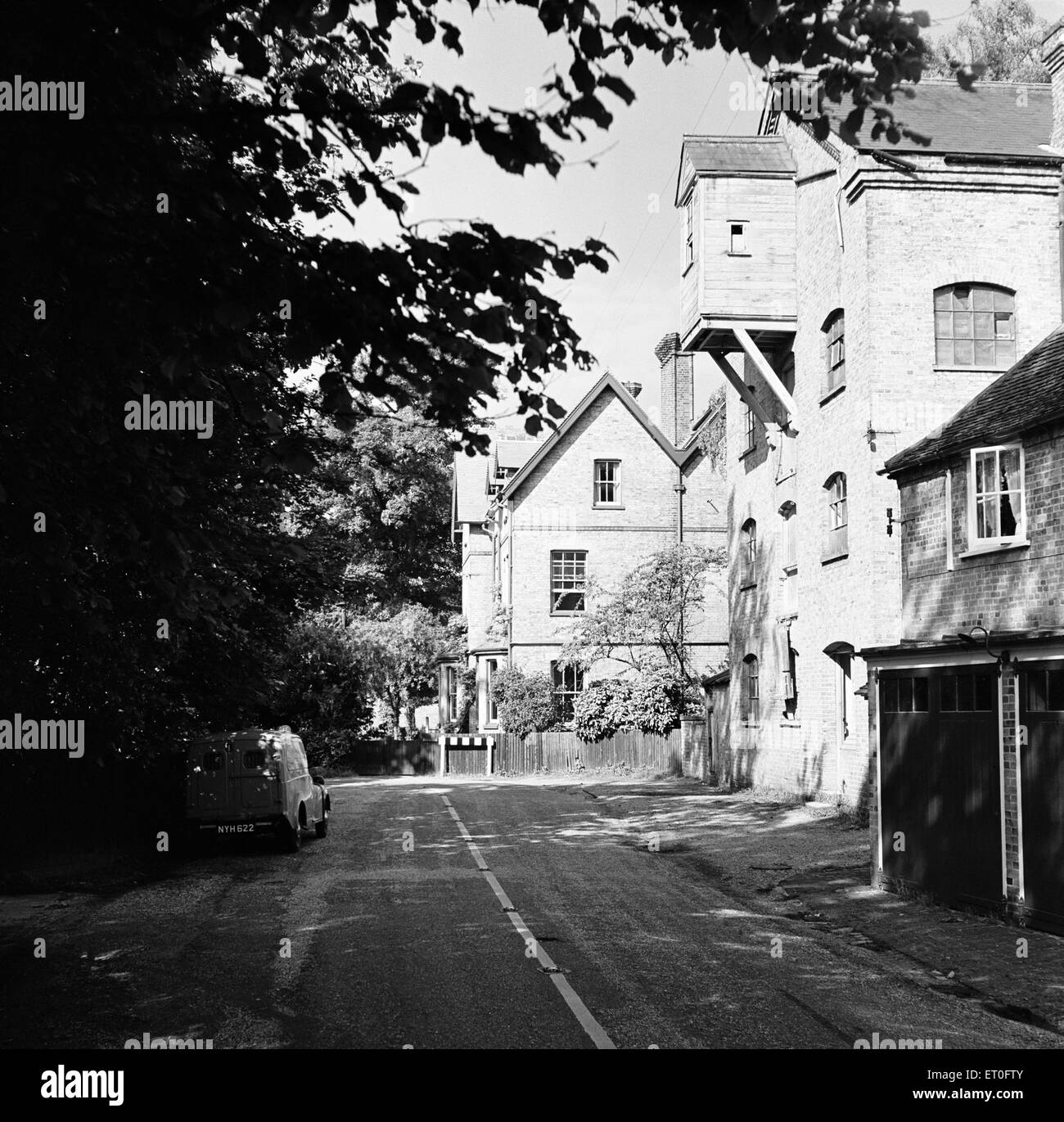 Grove Mill on the River Gade, Grove Mill Lane, Watford, Hertfordshire. 19th June 1954. Stock Photo