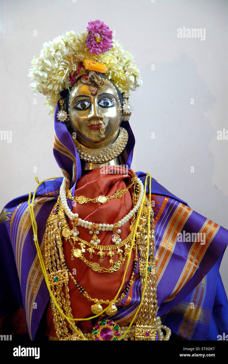 Statue of Goddess Gauri ; Ganesh Ganpati festival Bombay Mumbai ...