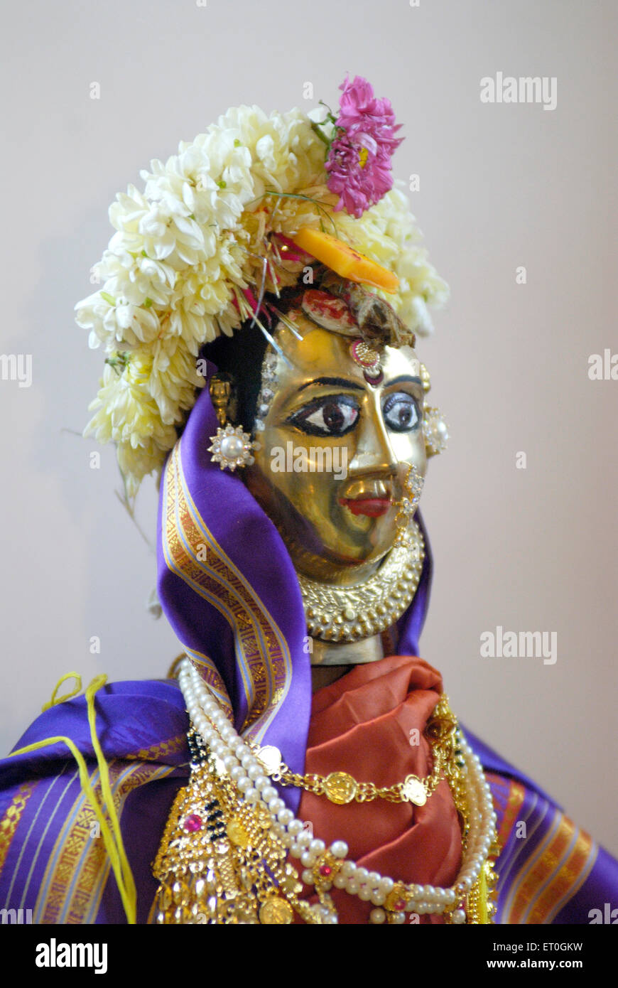 Statue of Goddess Gauri ; Ganesh Ganpati festival Bombay Mumbai ...