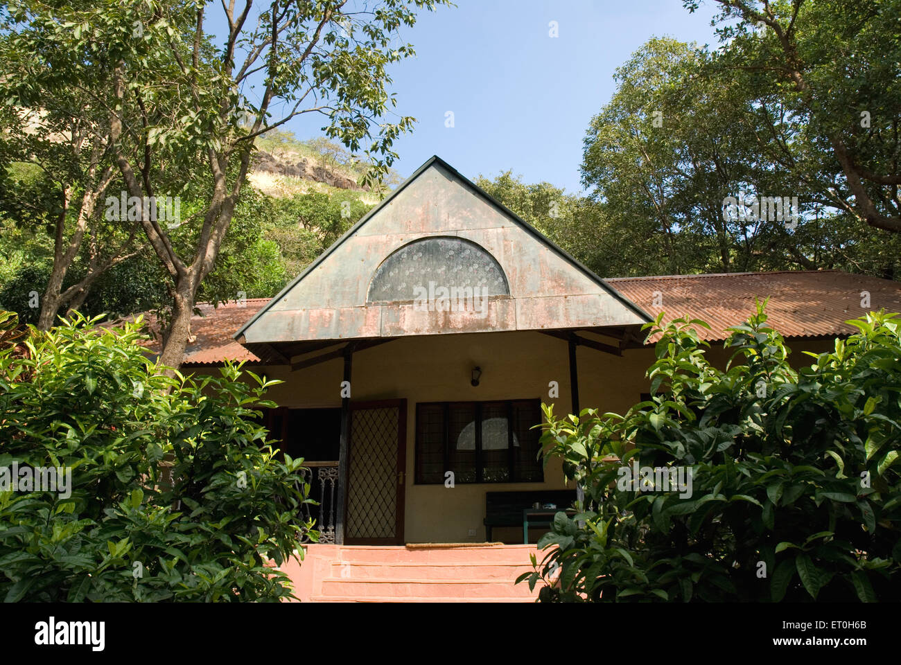 cottage with triangle porch ; Mulshi ; Pune ; Maharashtra ; India , asia Stock Photo