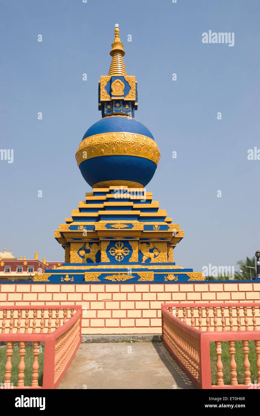 Tibetan Buddhist Chorten , Mundgod , Yellapur ; Uttara Kannada , North Canara ; Karnataka ; India , asia Stock Photo