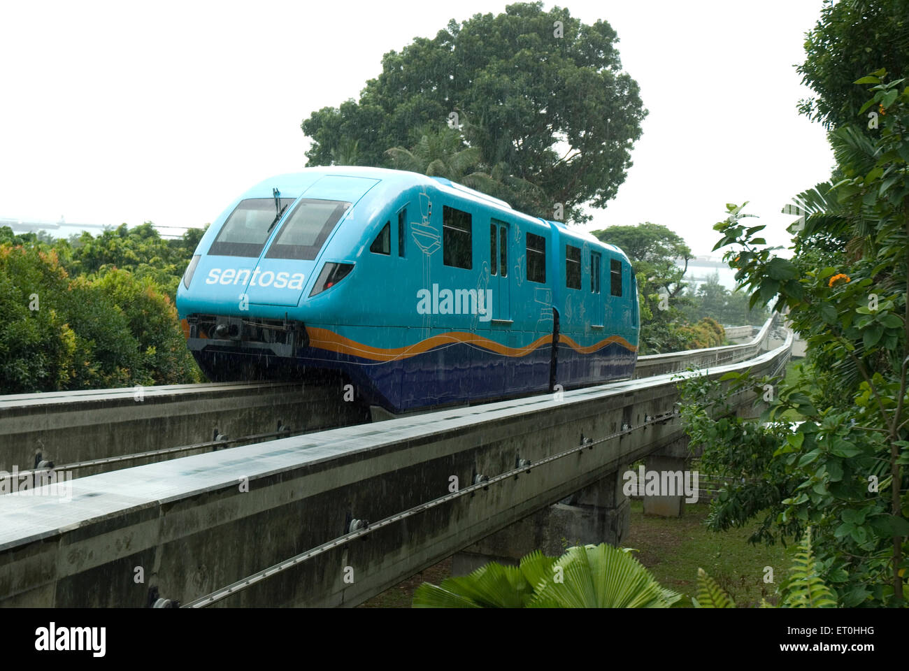 Monorail at Sentosa Island Singapore Asia Stock Photo