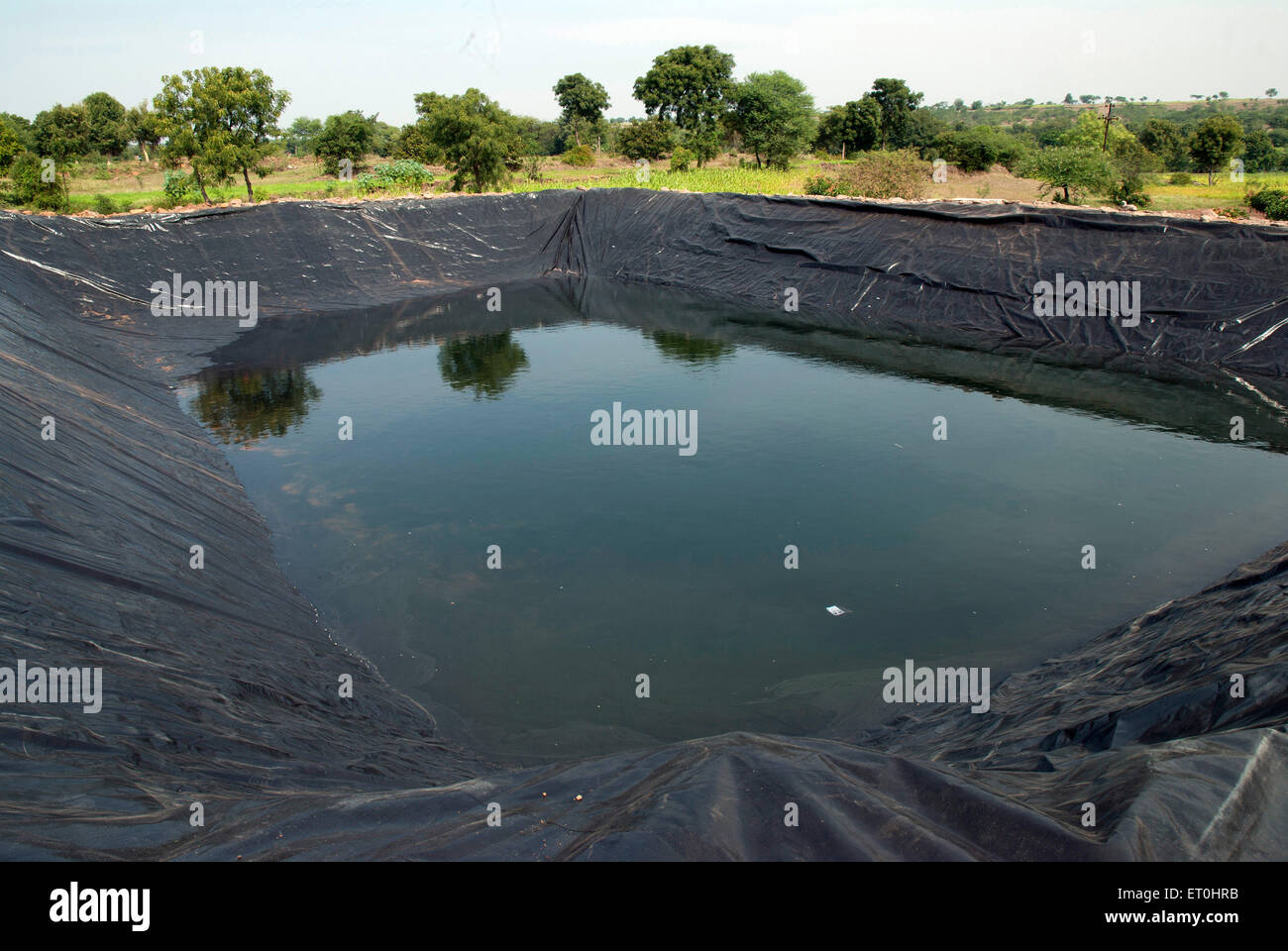 Artificial Pond made for collecting Rainwater in Pune at Maharashtra