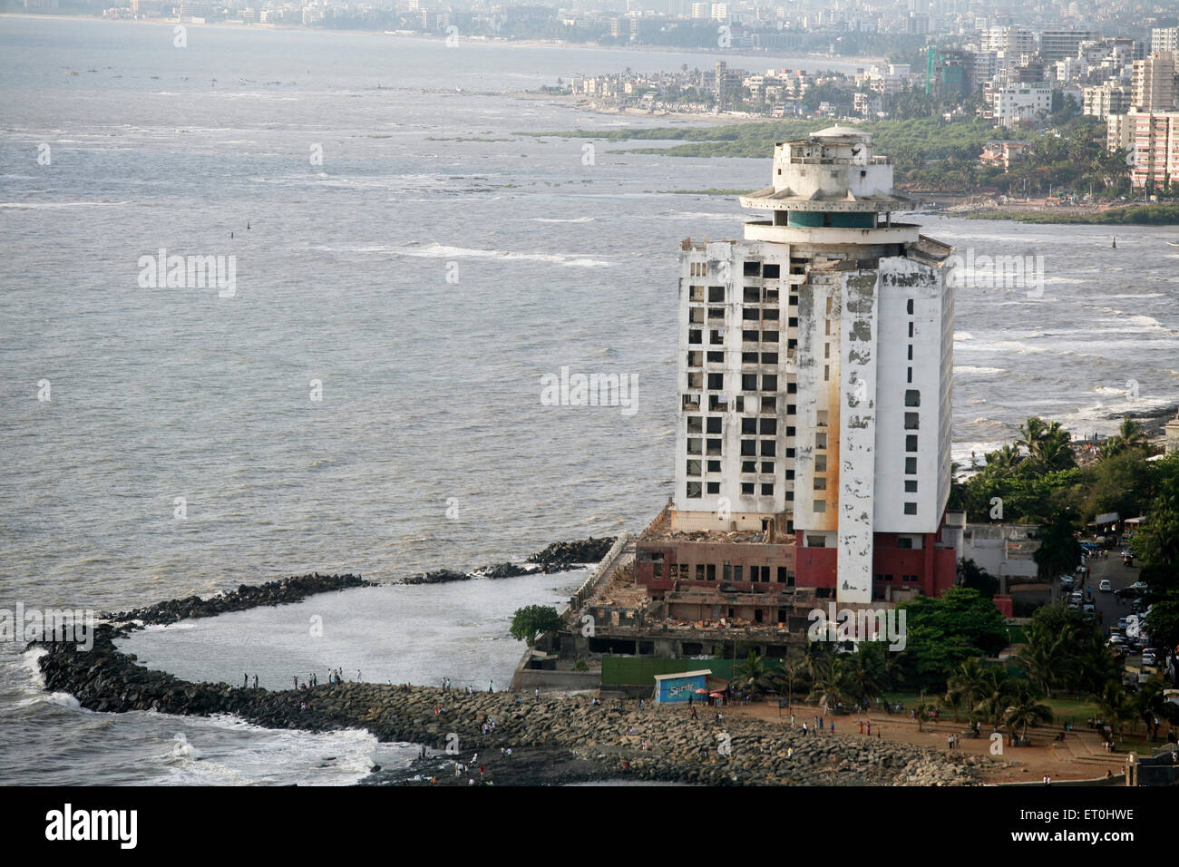 Hotel Sea Rock can be seen from the construction site of the Bandra