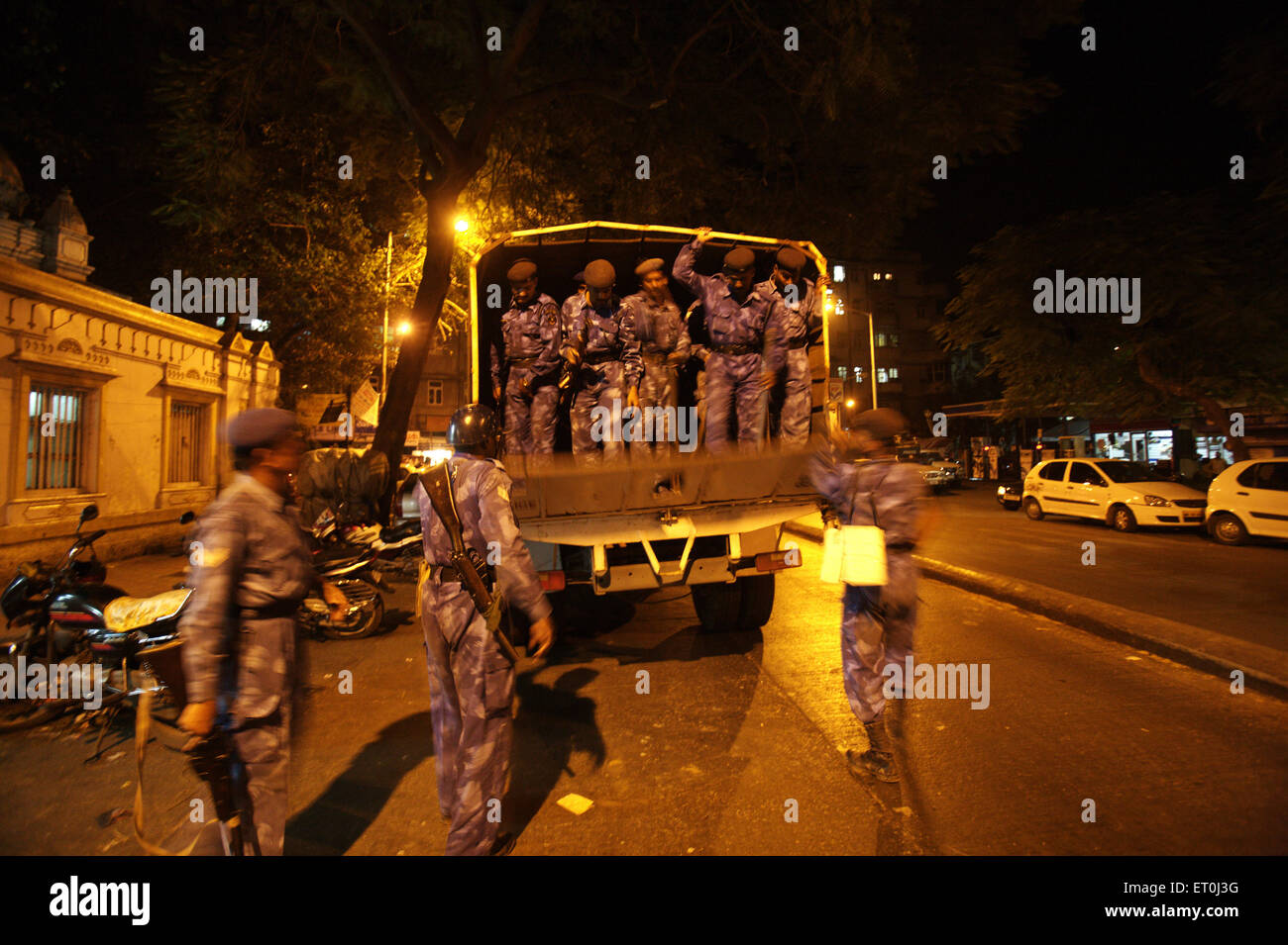 Rapid Action Force, Nariman House, 2008 Mumbai attack, terrorist attack, terror attack, Bombay, Mumbai, Maharashtra, India, 26th Nov 2008 Stock Photo