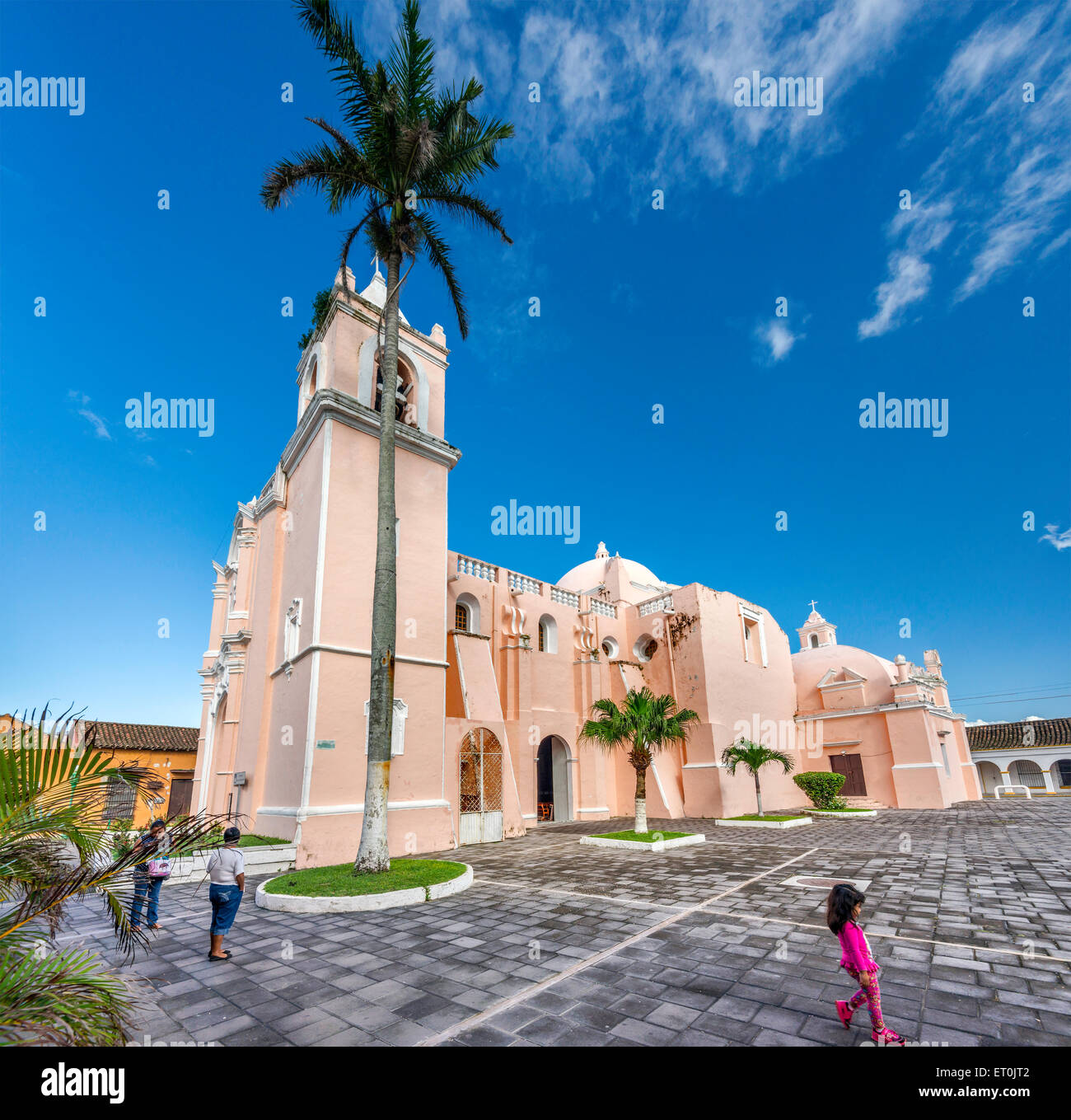 Iglesia La Candelaria, Plaza Hidalgo, in Tlacotalpan, UNESCO World Heritage Site, Veracruz state, Mexico Stock Photo