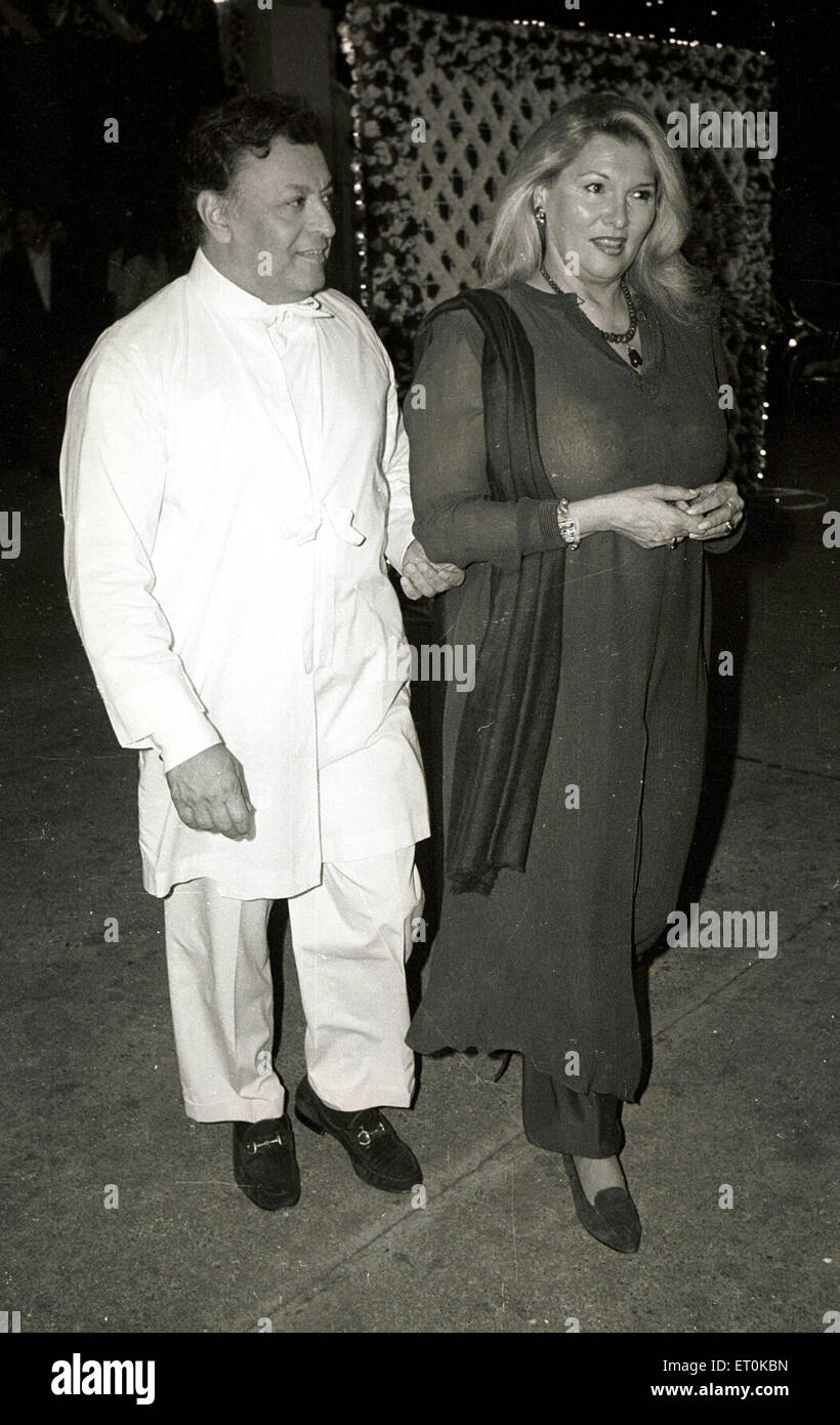 Zubin Mehta, Indian conductor, Western classical music, wife Nancy Kovack, Bombay, Mumbai, Maharashtra, India Stock Photo