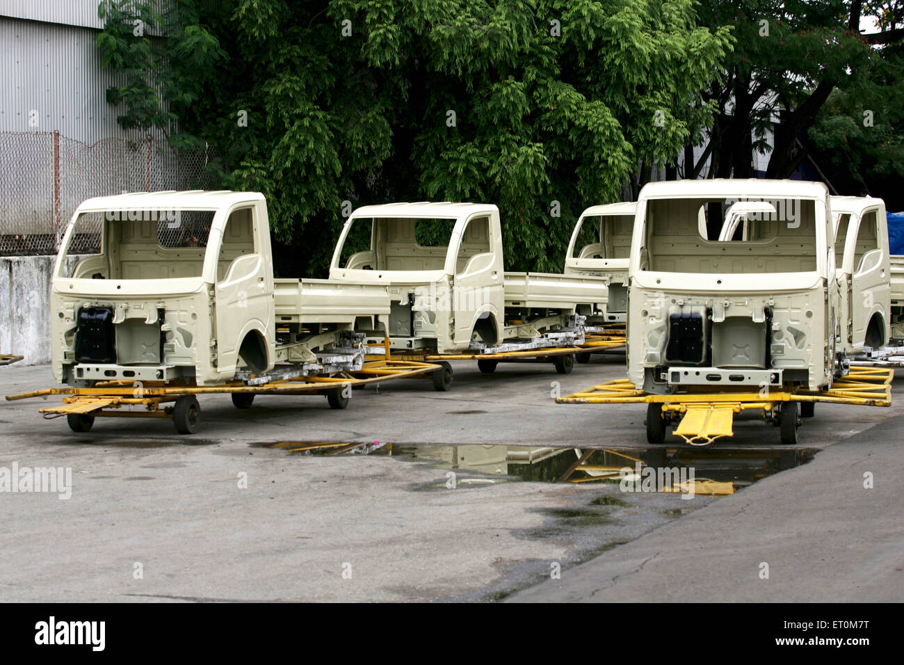 Bodies of Tata motors range mini matador Tata Ace commercial vehicle workshop Tata motors plant ; Pimpri Pune Stock Photo