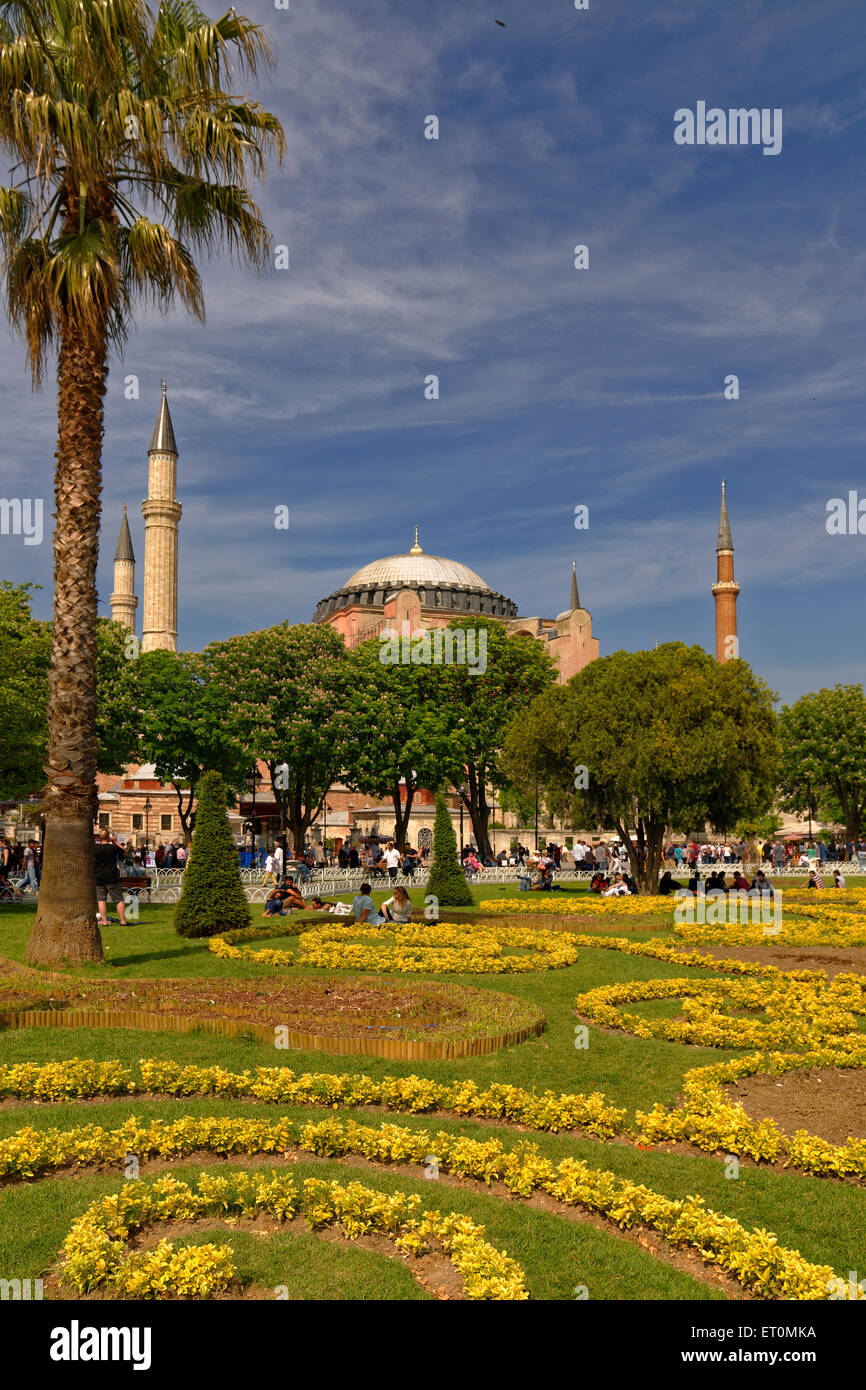 Hagia Sophia Museum, Sultanahmet Square gardens, Fatih, Istanbul Stock ...