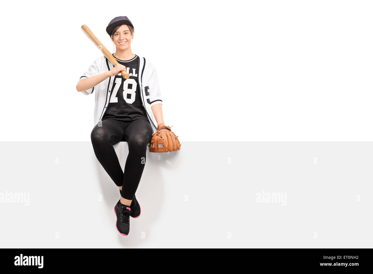 Girl sitting on bat hires stock photography and images Alamy