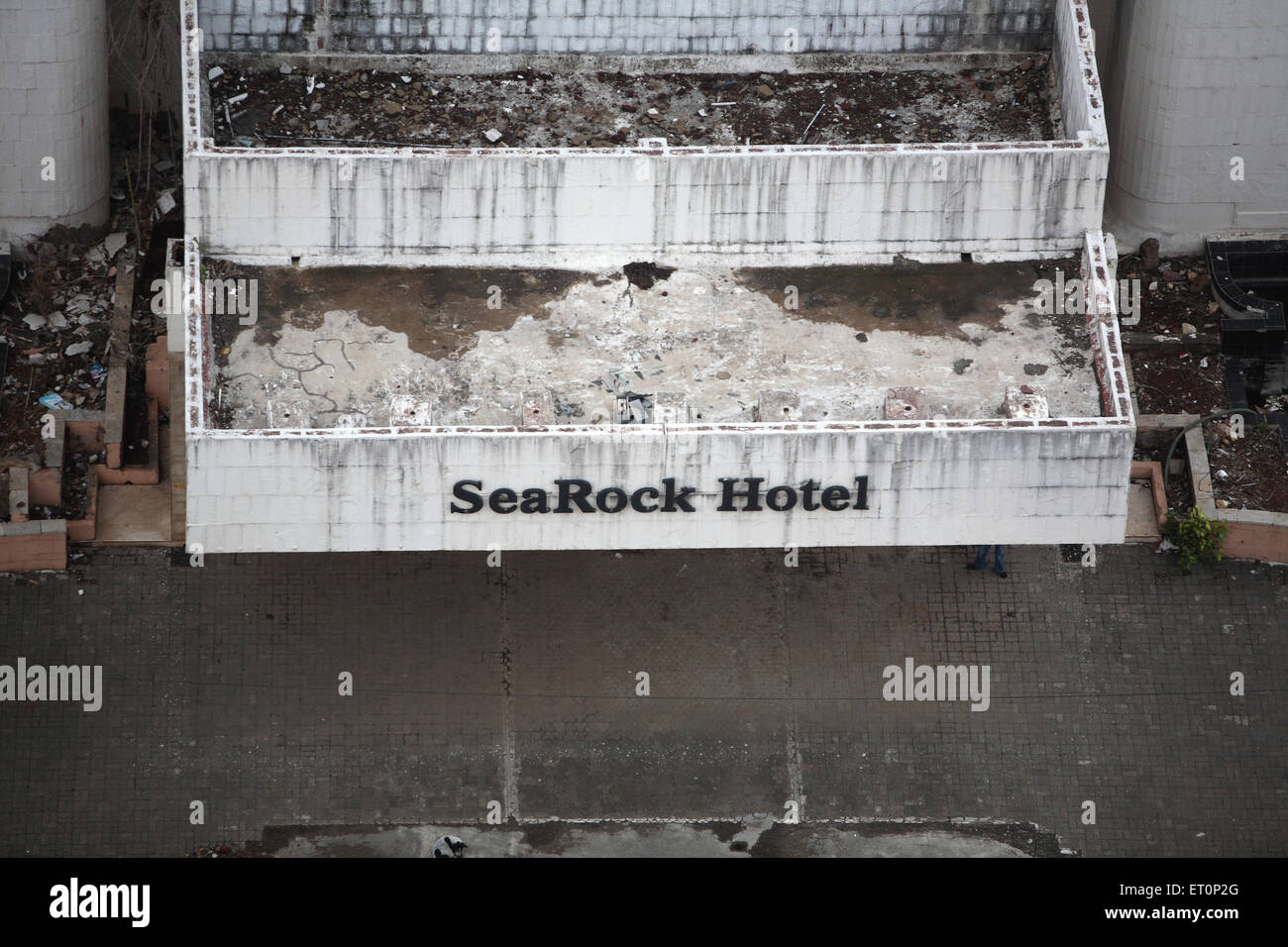 Sea Rock Hotel, closed demolished, Band Stand, Bandra, Bombay, Mumbai, Maharashtra, India Stock Photo