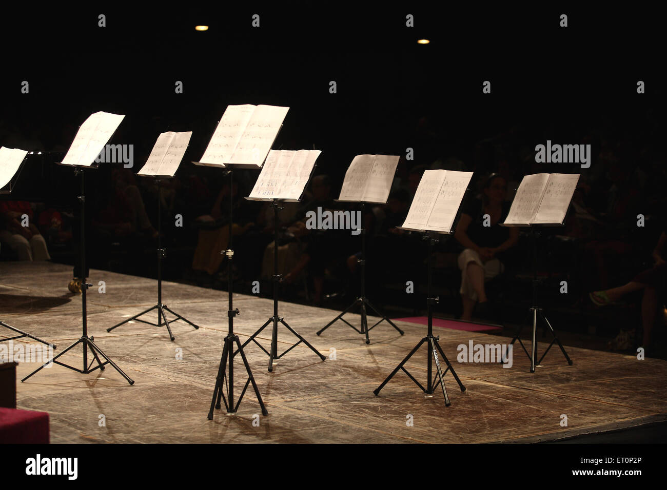 Music note stand, Bombay, Mumbai, Maharashtra, India Stock Photo