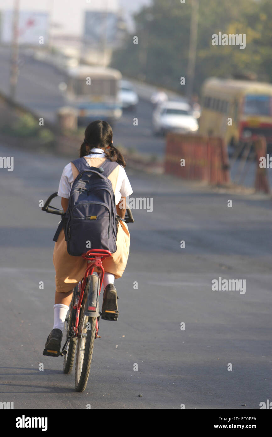 school girl cycle