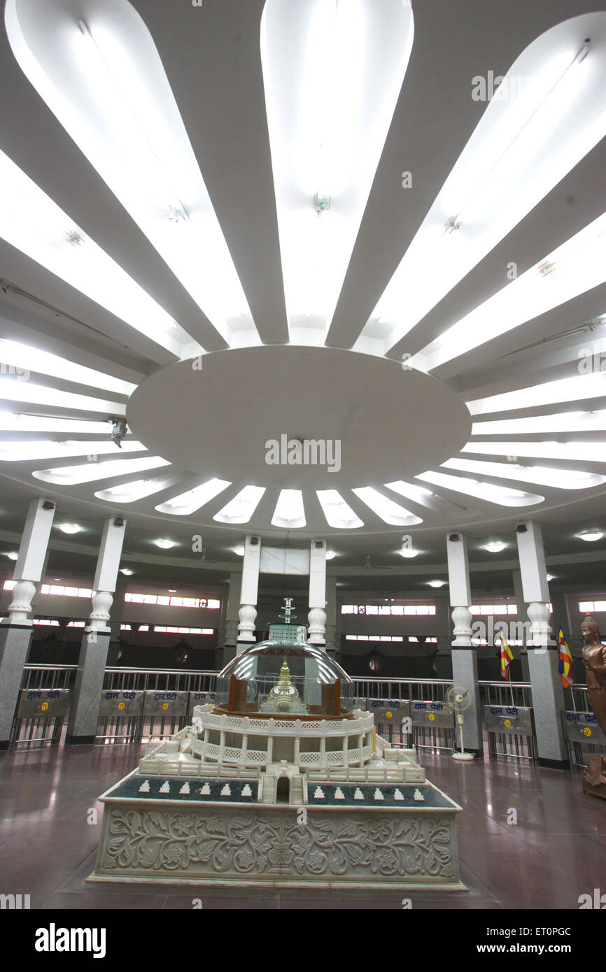 Statues of lord buddha in deekshabhoomi stupa ; Nagpur ; Maharashtra