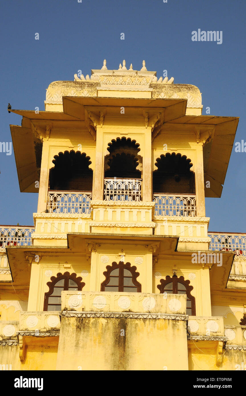 Balcony ; Pichola Haveli ; Pichola Lake ; Udaipur ; Rajasthan ; India Stock Photo