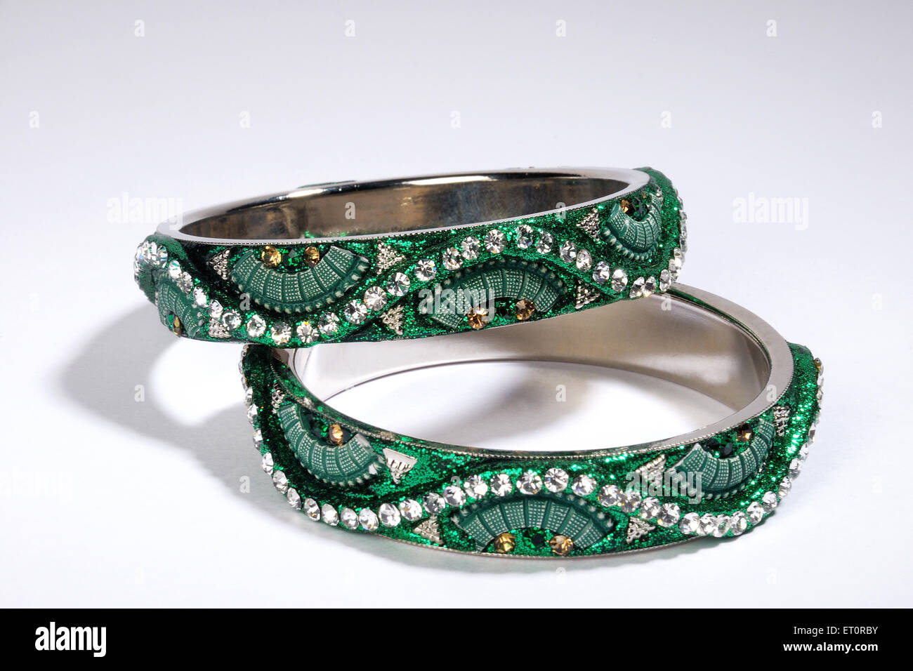 Green diamond bangles deals