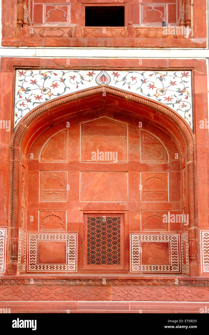 Gate of taj mahal ; Agra ; Uttar Pradesh ; India Stock Photo